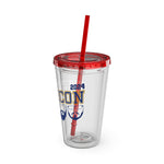 Wavecon 2024 Sunsplash Tumbler with Straw, 16oz