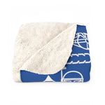 Thank You Santa! Sherpa Fleece Blanket - Blue