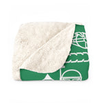 Thank You Santa! Sherpa Fleece Blanket - Green