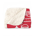 Thank You Santa! Sherpa Fleece Blanket - Red